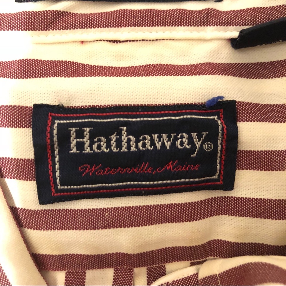 Men’s Hathaway Striped Dress Shirt. Sz 16 1/2 - 34 - Picture 3 of 7
